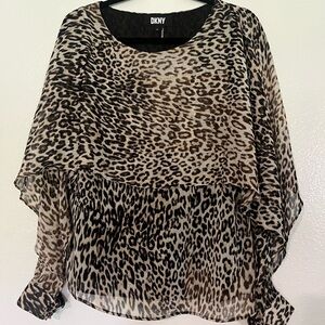 DKNY Animal Print Women's Blouse